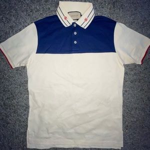 Men’s XS Embroidered-Collar Polo Shirt
